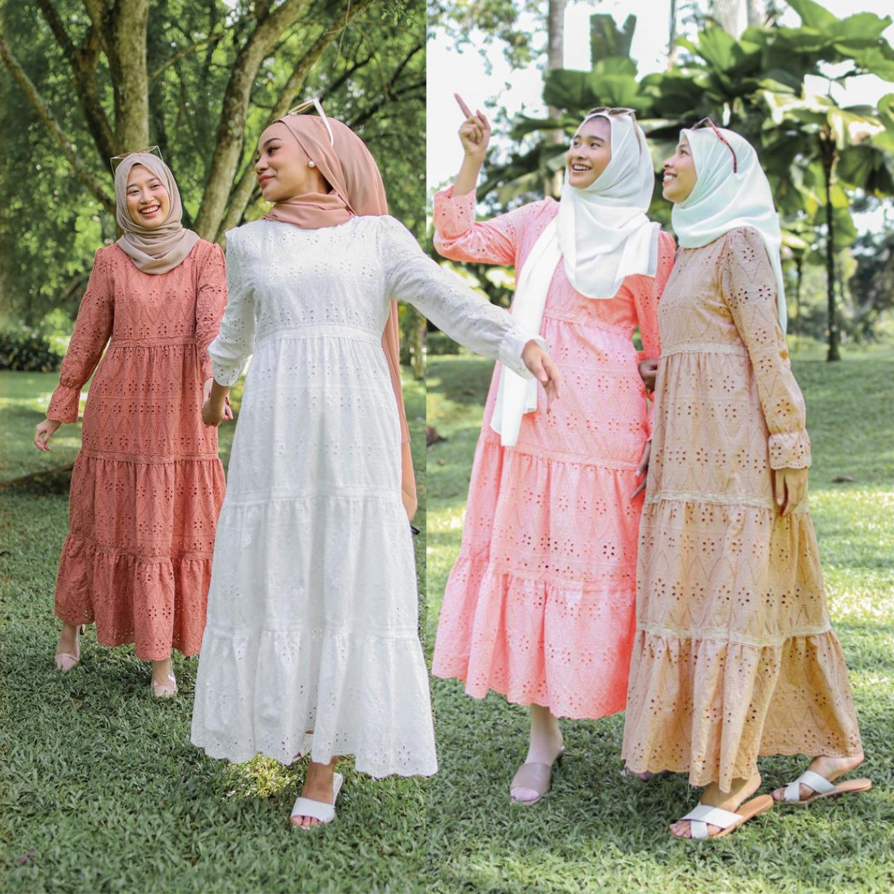 Ethnic Fashion Wear - فستان دانتيل إندونيسي مجوف للنساء، زي