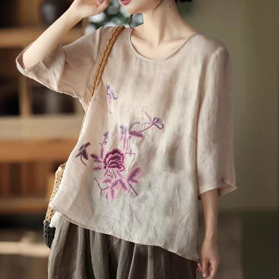 Ethnic Fashion For Ladies - بلوزة صيفية نسائية بمقاسات كبيرة، تصميم