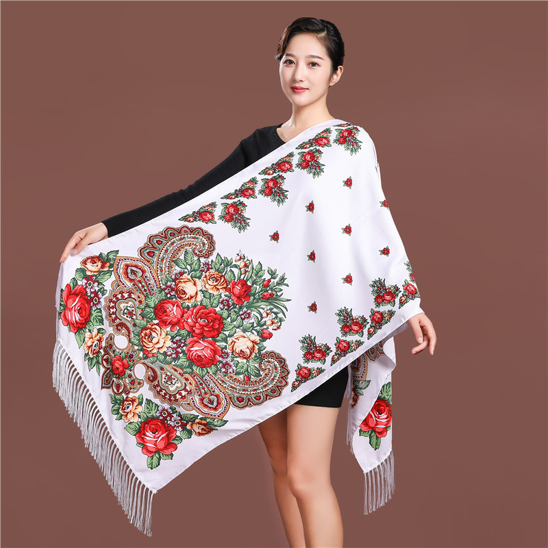 Ethnic Fashion For Ladies - النمط الروسي الفاخرة الأزهار المطبوعة المرأة