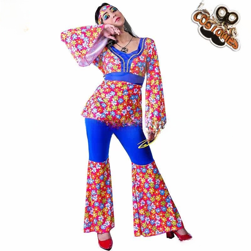 Ethnic Fashion Clothing - بدلة نسائية بنقشة زهور كبيرة على