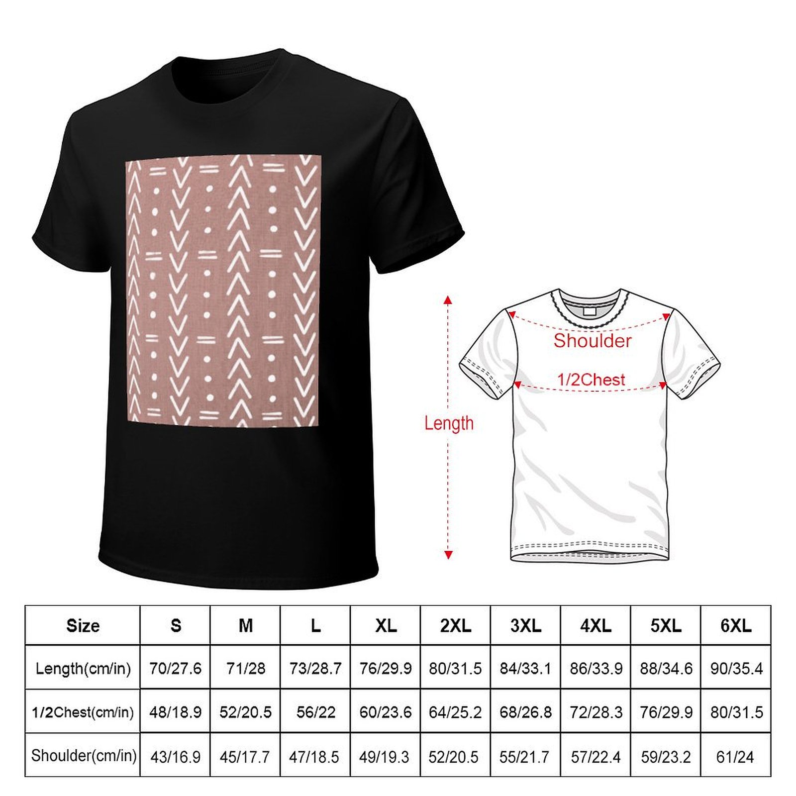 تي شيرت رياضي خفيف الوزن للتدر - مراجعة Mudcloth Print Top وسعره