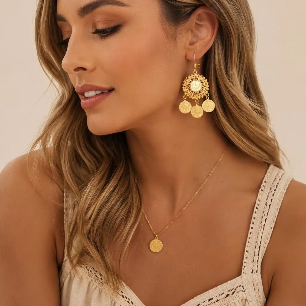 أقراط KDE بتصميم بوهو عتيق وعر - مراجعة Ethnic Fashion Co In وسعره