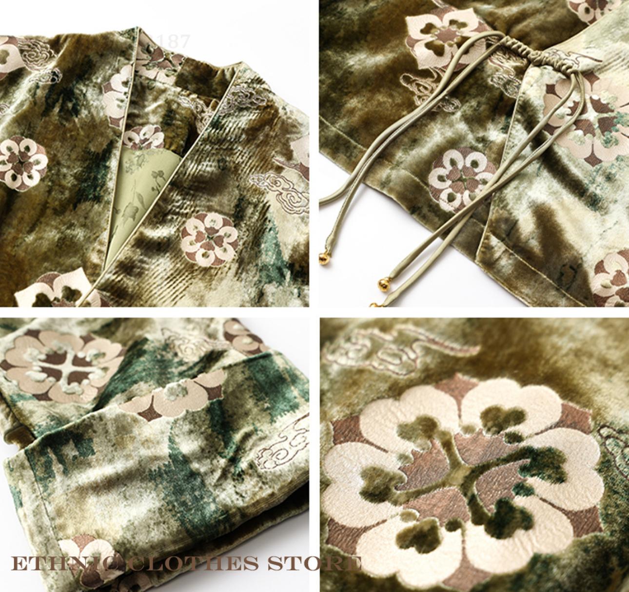 المخملية الإناث ثوب الكيمونو ا - مراجعة Haori Japanese Jacket وسعره