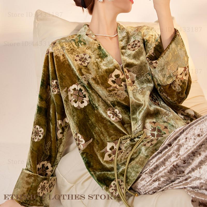المخملية الإناث ثوب الكيمونو ا - مراجعة Haori Japanese Jacket وسعره