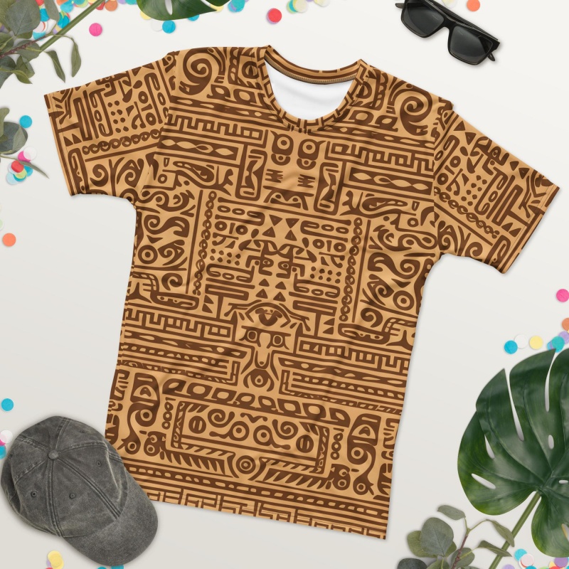 تي شيرت رجالي بنمط القماش الأف - مراجعة Mudcloth Print Top وسعره