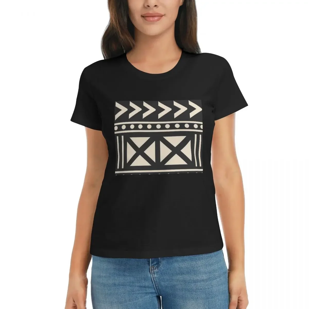 تي شيرت نسائي أفريقي من قماش ا - مراجعة Mudcloth Print Top وسعره