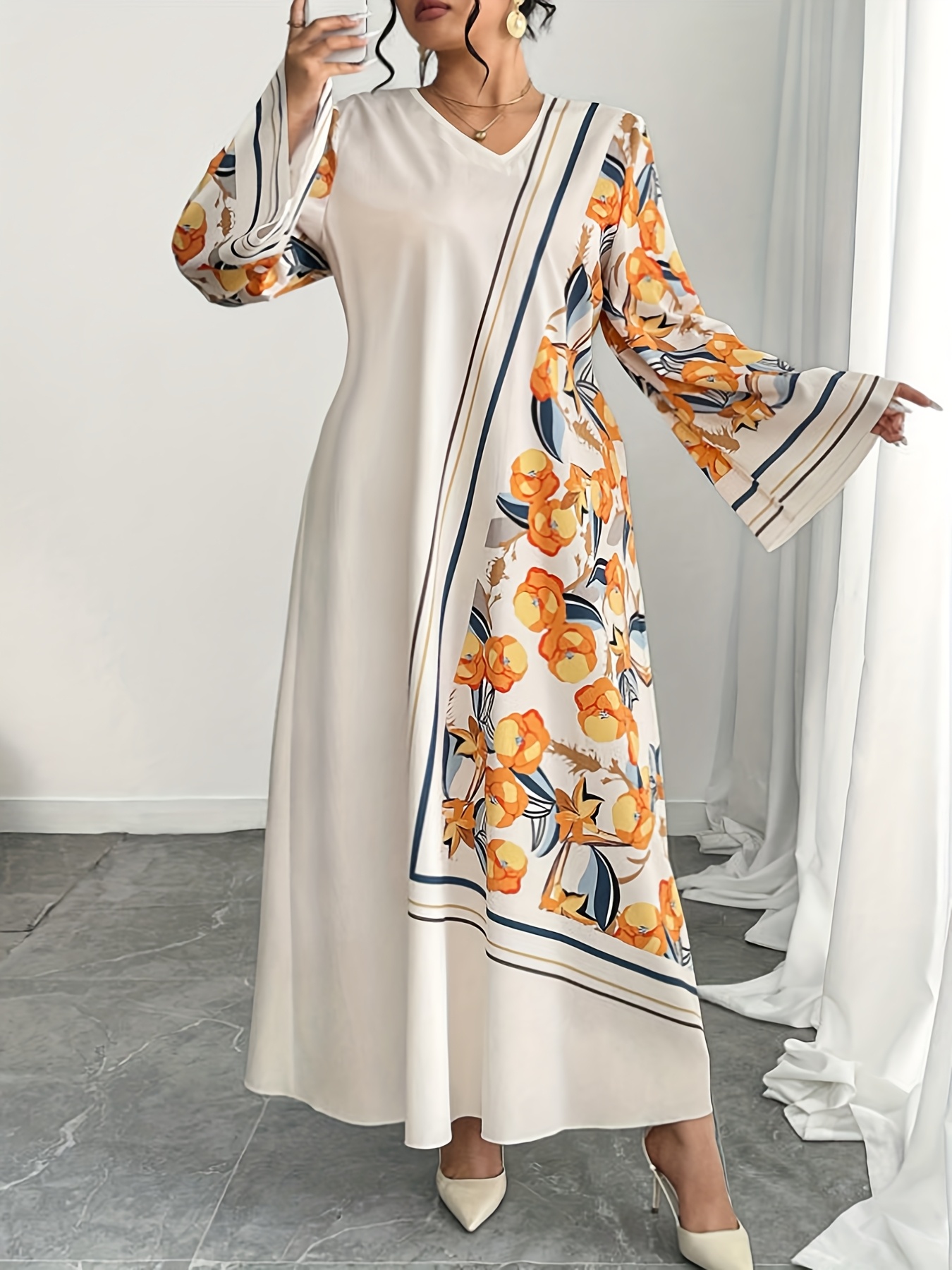 فستان نسائي عصري بمقاسات كبيرة - مراجعة Ethnic Fashion Clothing وسعره
