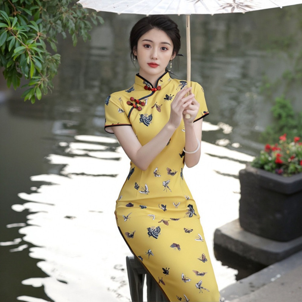 فستان تشيباو للنساء، ملابس عصر - مراجعة Ethnic Fashion Wear وسعره